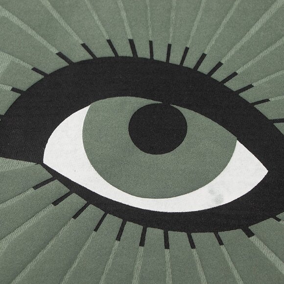 House of Errors Army Green Eye Print T Shirt - Picture 6 of 9